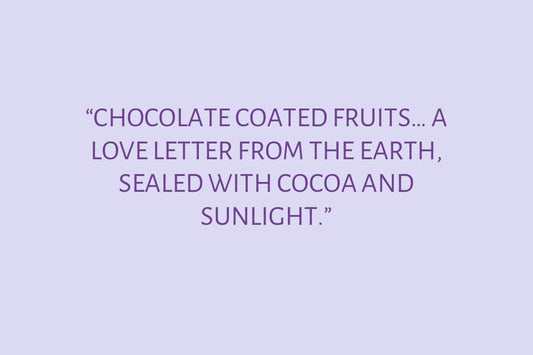 CHOCOLATE COATED BANANAS "A LOVE LETTER FROM EARTH"